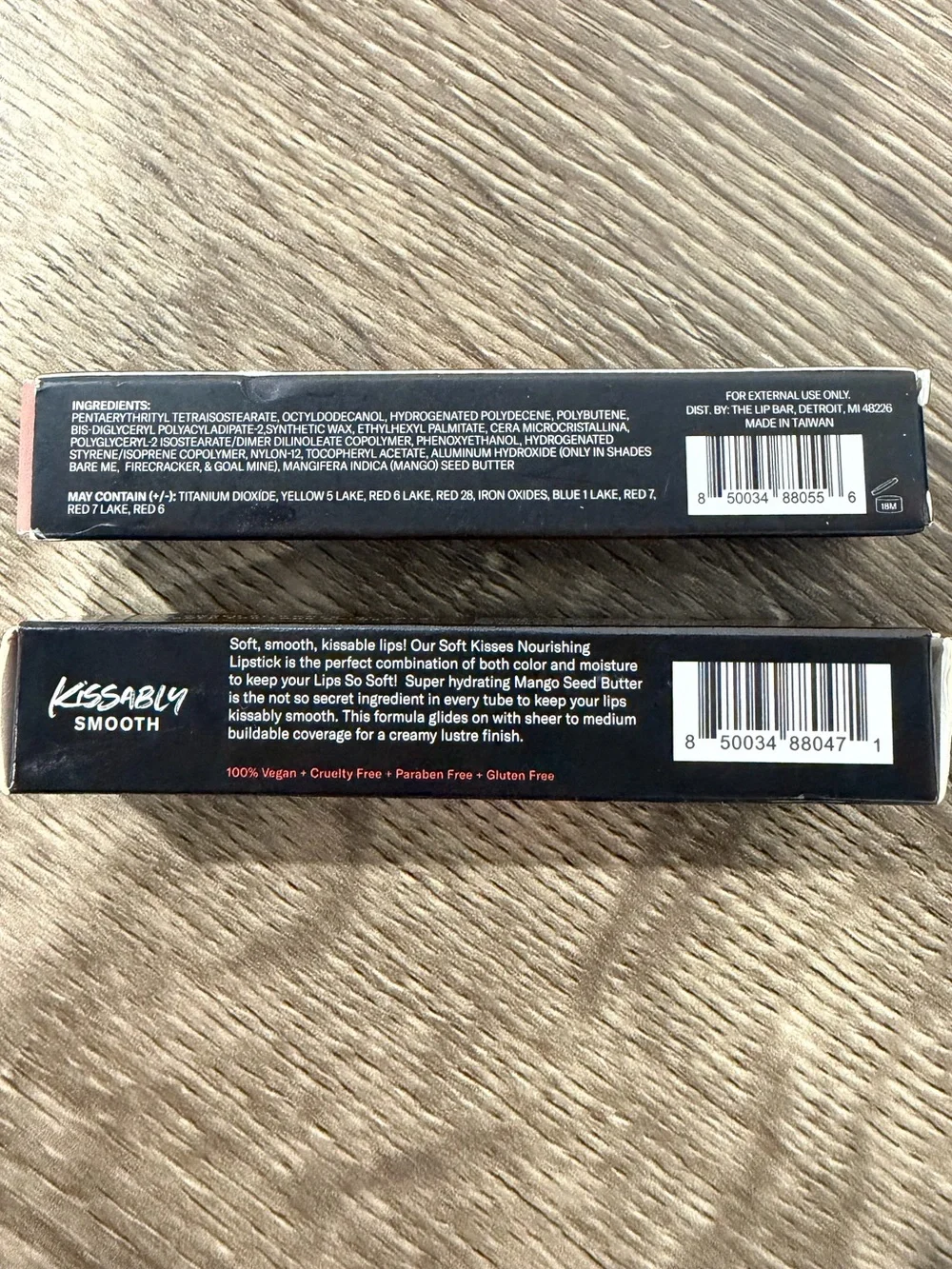2 TLB Soft Kisses Nourishing Lipsticks The Lip Bar NEW